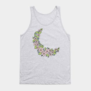 Flower Lunar moon Floral Illustration Tank Top